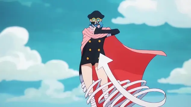 Gunko with her Arrow Arrow devil fruit power